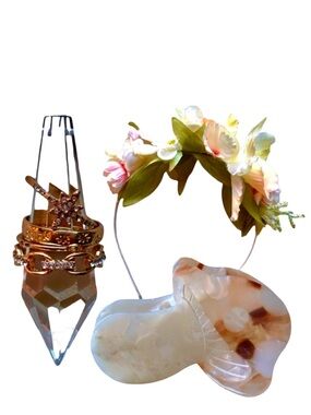 🍄‍🟫Day Trippin' Vibe Capsule: Headband, Shroom Claw, and Four Stackable Rings